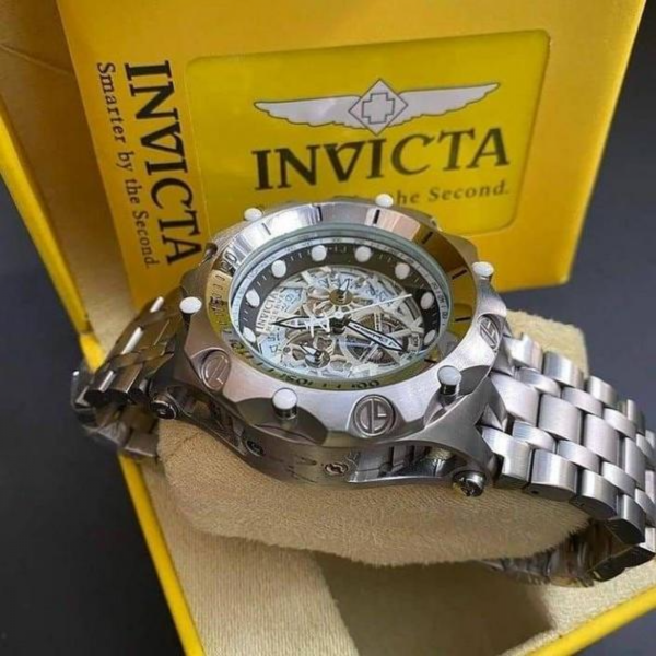 Invicta Hybrid Esqueleto PRATA / BRANCO - Imagem 2