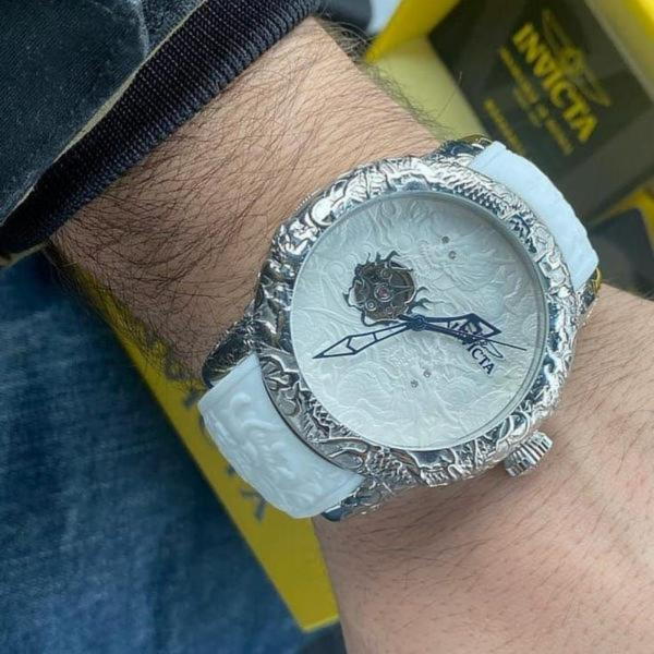 Invicta Yakuza II Branco e Prata - Imagem 2