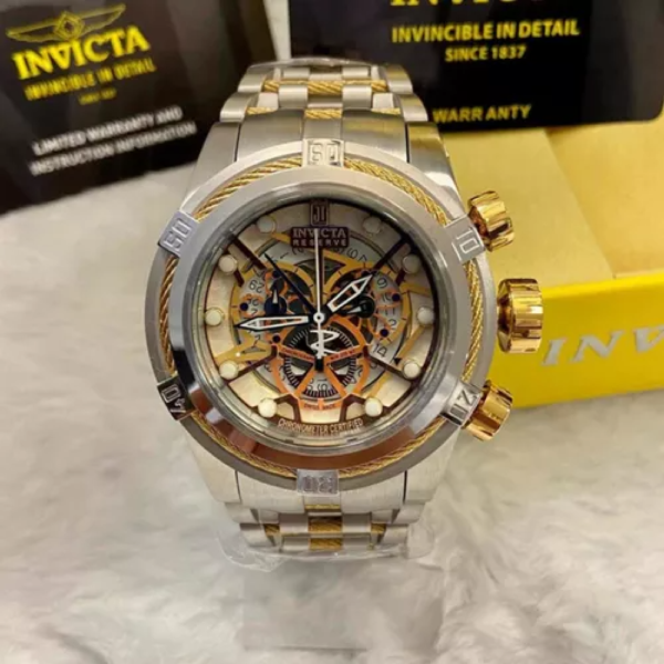 Invicta Zeus Esqueleto prata / dourado