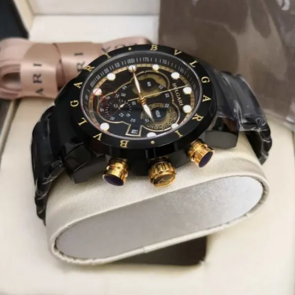 Relógio Bvlgari CH 45 Preto Gold - Imagem 3