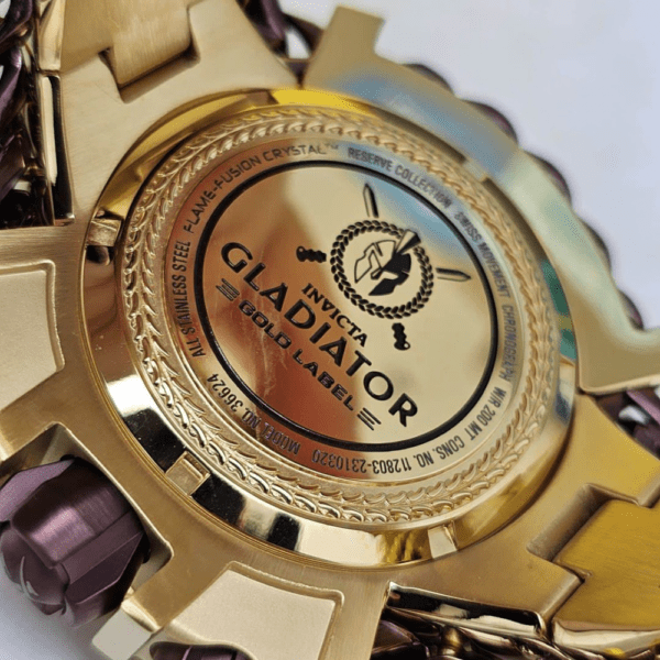 Relógio gladiador cronógrafo quartzo dourado - Image 4
