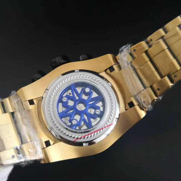 Invicta bolt esqueleto dourado preto - Imagem 3