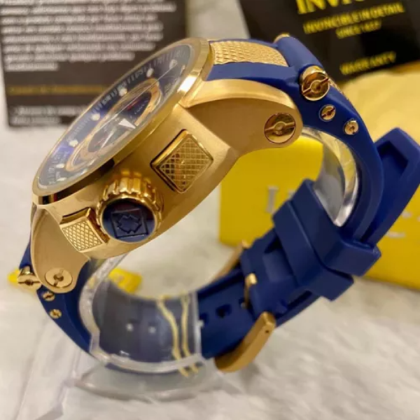 Invicta S1 Rally azul / dourado - Imagem 4