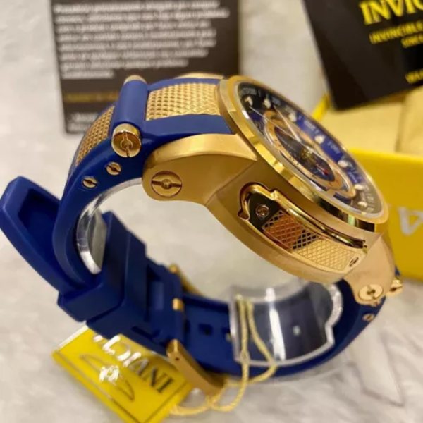 Invicta S1 Rally azul / dourado - Imagem 3