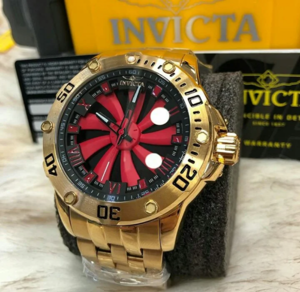 Invicta Speedway dourado / vermelho