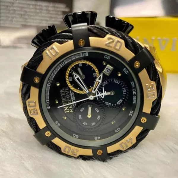 INVICTA THUNDERBOLT DOURADO COM FUNDO PRETO - Imagem 2