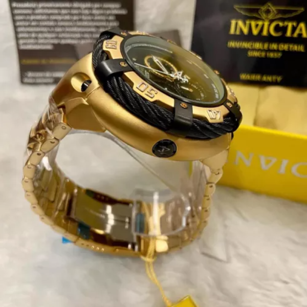INVICTA THUNDERBOLT DOURADO COM FUNDO PRETO - Imagem 3