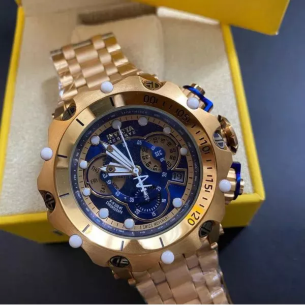Invicta Venon dourado / azul - Imagem 2