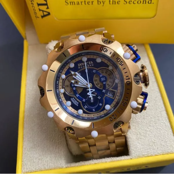 Invicta Venon dourado / azul